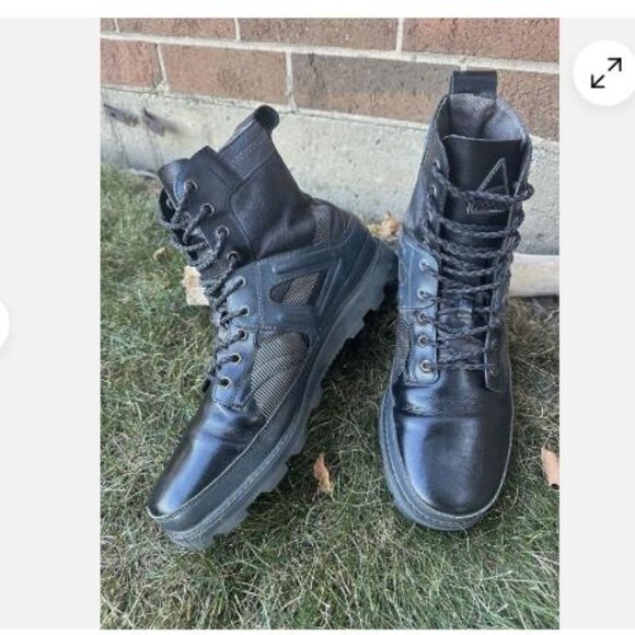 Puma Mens Monadnock Leather Ankle Boots Round Toe Lace Up Sz 13 Military Boots - Picture 1 of 7